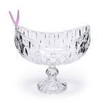 La Mesa Glass Butterfly Fruit Bowl 1 Piece Crystal Pink image number 0