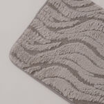 كوتاج دعاسة حمام من الفرو الصناعي، رمادي 60*40*1 سم image number 1
