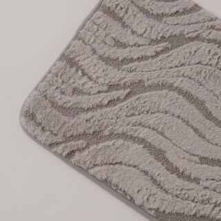 كوتاج دعاسة حمام من الفرو الصناعي، رمادي 60*40*1 سم