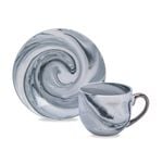 La Mesa Marble W Silver 12 Tea Cup&Saucer 200 Cc image number 2