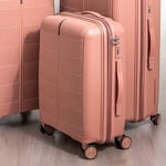 Travel vision durable PP 3 pcs luggage set, blush image number 2