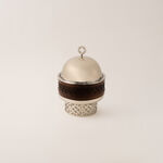 La Mesa small food server with stand in silver metal 1.5 L image number 0