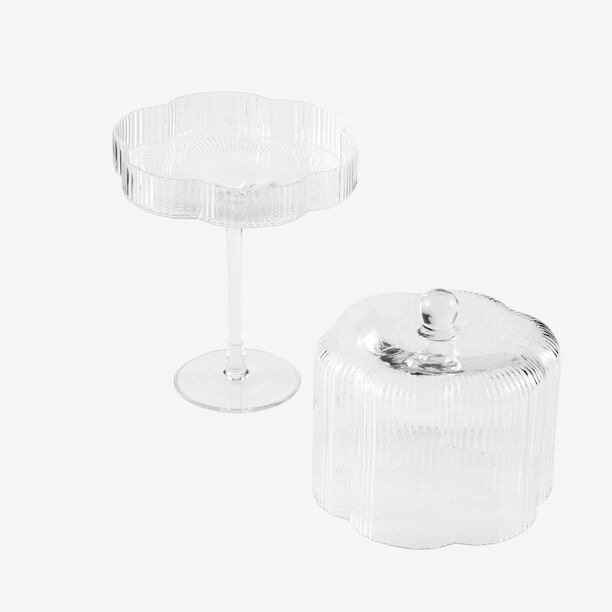 La Mesa glass cake stand with long base 30*17*9.5cm image number 2