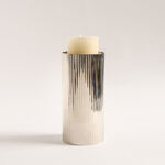 Mawaddah large cylindrical candle holder silver stainless steel Mawaddah collection 9*9*20 cm image number 2