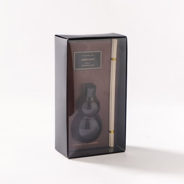 معطر زجاجي بعطر العود بني image number 0