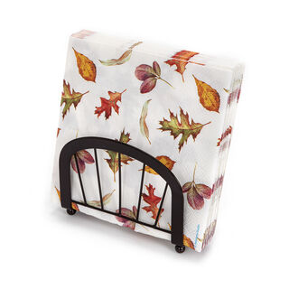 Ambiente Serving Paper Napkins Falling Leaves Design Vanilla Color
