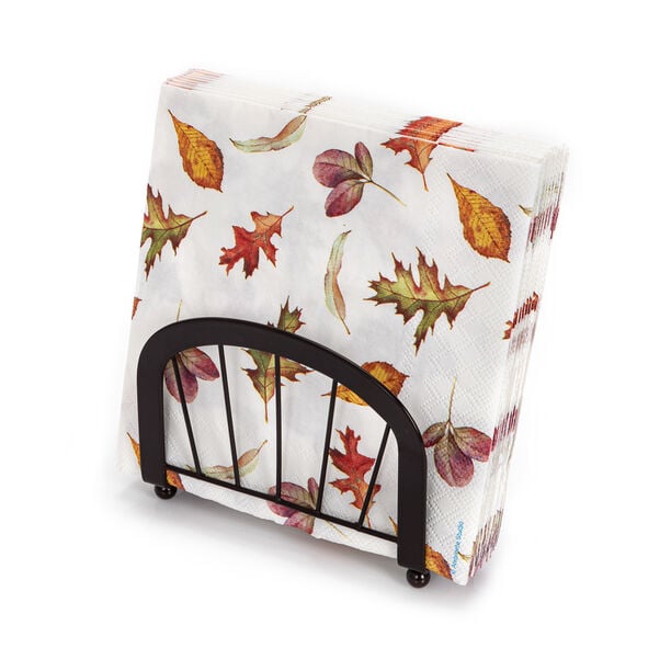 Ambiente Serving Paper Napkins Falling Leaves Design Vanilla Color image number 1