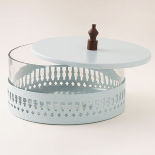 La Mesa ٍSteel Food Pot Roshn Collection, Blue 25*25*17Cm