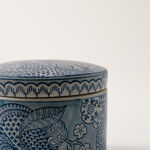 Ceramic decorative box 15cm in blue image number 1