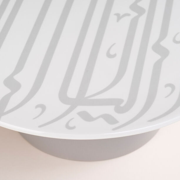 La Mesa grey/white porcelain 1 cake stand image number 2