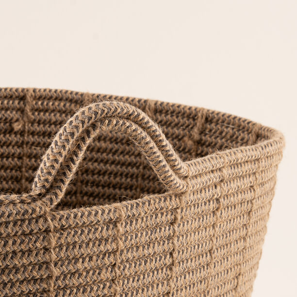 Homez jute storage basket woven 35*35*30cm, brown image number 2