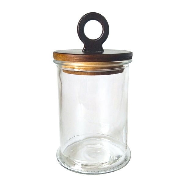 Alberto Glass Canister With Wooden Ring Lid V:2400Ml image number 1