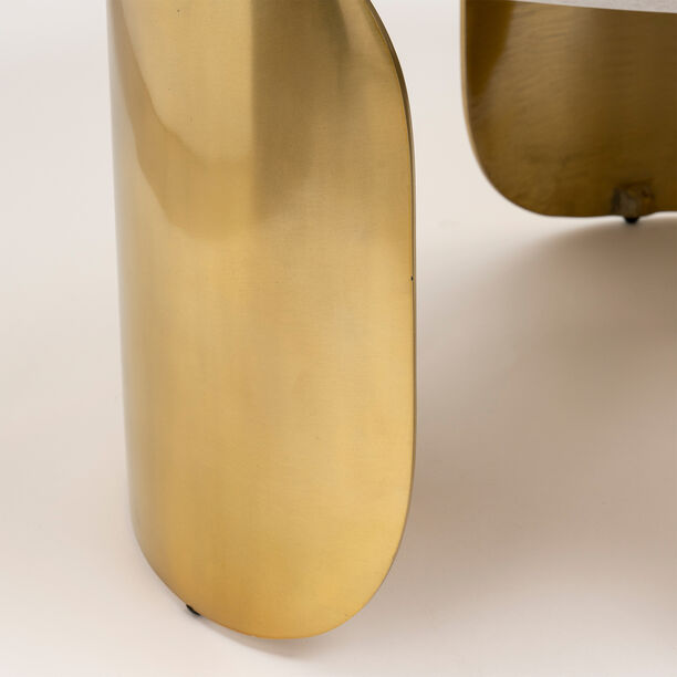 Marble Coffee Table With Gold Aluminum Base Dia 79*ht: 39 cm image number 3