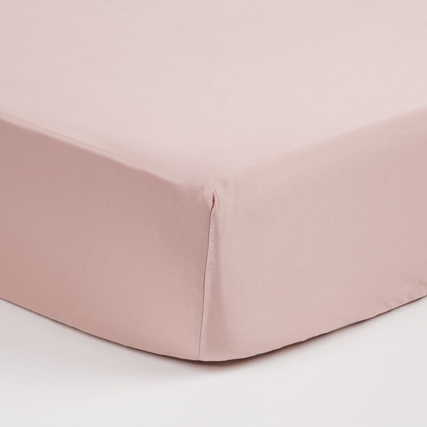 Boutique Blanche Fitted Sheet 100% Cotton 300Tc Sateen Queen, Blush 160*200 Cm image number 0