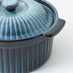 La Mesa stoneware food saver with lid 24.5*21*10.5cm, blue image number 4