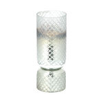 Glass Diamond Candle Holder Solid Cut Ombre And Silver  image number 0