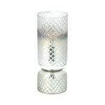 Glass Diamond Candle Holder Solid Cut Ombre And Silver image number 0