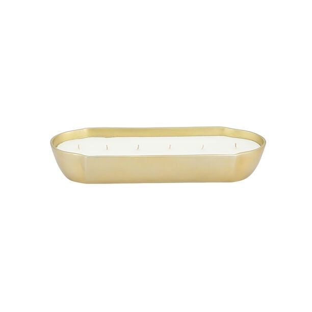 Wax Candles With Metal Tray 6 Wicks 12*40*8 cm image number 2