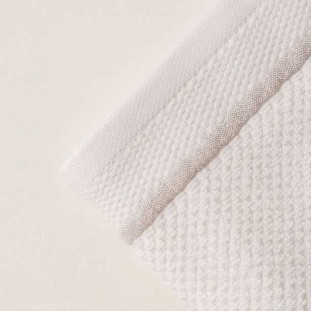 Boutique Blanche jaquard cotton small towel, white, 50*30cm image number 1