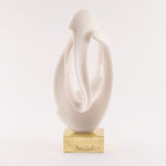 Homez aztec decorative sculpture 20.2*19.5*47cm, white and gold image number 1