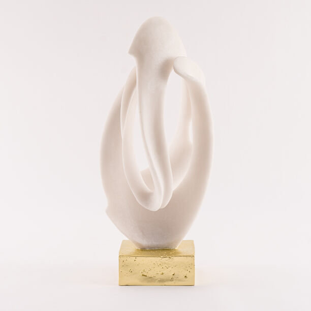 Homez aztec decorative sculpture 20.2*19.5*47cm, white and gold image number 1