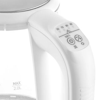 Sencor Kettle 2.0L Glass 2200W Temperature Control And Led 360 ° Strix Connector