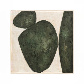 Homez wall art framed canvas wood, 100*100cm