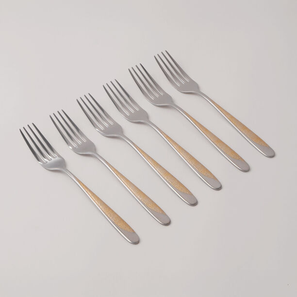 Pentola stainless steel dinner fork set 6pcs with mirror polish 3mm image number 0