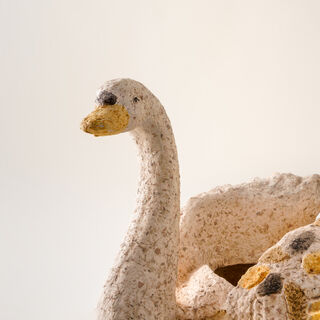 Swan Shaped Planter Stone Effect