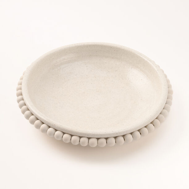 Selah off white stoneware plate 28*28*5.5 cm image number 1