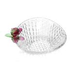 La Mesa Glass Bowl With Pink Crystal Flower 26 Cm image number 1