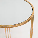 Side Table Set Of 2 Gold With Mirror Top Big image number 4
