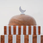 Homez Noorain Collection Decoration Item, White & Brown, 30*30*35 Cm image number 5