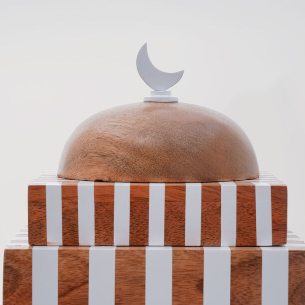 Homez Noorain Collection Decoration Item, White & Brown, 30*30*35 Cm image number 5