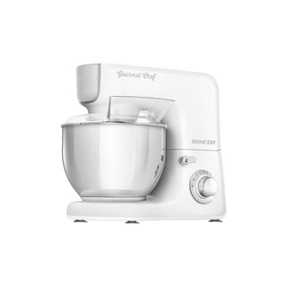 Sencor white stainless steel 3 in 1 stand mixer 1000W, 5.5L