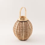 هومز فانوس بامبو 21*21*22سم، بيج image number 1