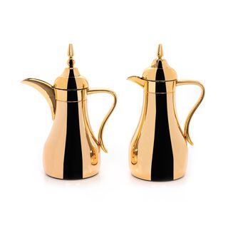  Dallety 2 Pieces Steel Vacuum Flask Set Gold