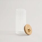 Alberto glass canister with bamboo lid 9*9*15.5cm image number 2