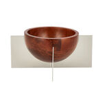 Nuts Bowl Wood With Steel X Silver image number 2