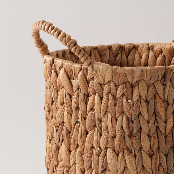 Homez Round Storage Basket Rattan, Beige 28*26*30Cm image number 2