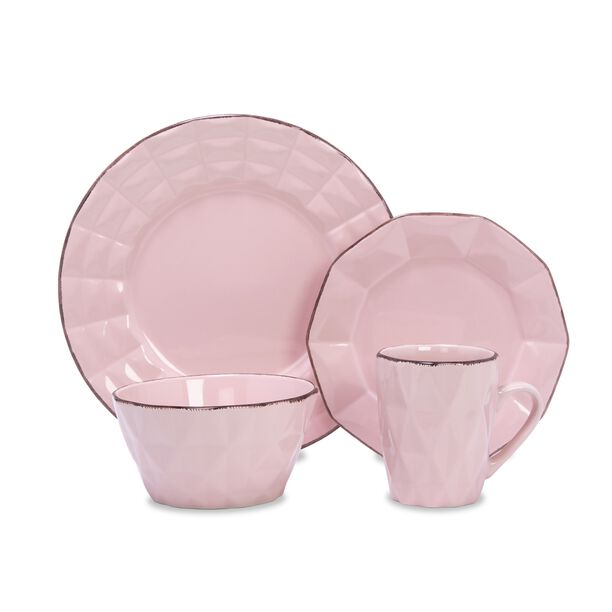 La Mesa Dinner Set 16 Pieces Pink image number 0