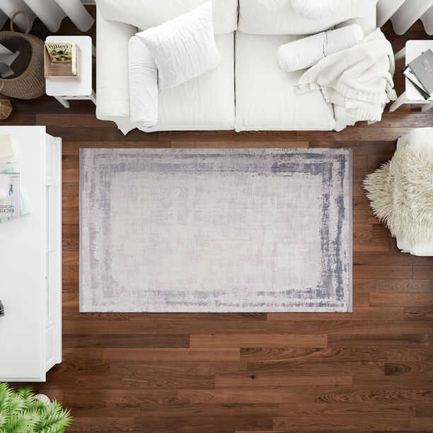 Cottage Carpet Silky Velvet 120X180 Cm Grey Border image number 0