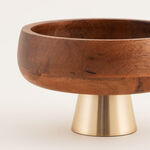 لا ميسا وعاء تقديم خشبي بقاعدة معدنية 18.5سم image number 2