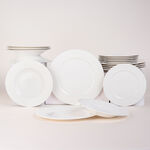 La Mesa Embossed White 18 Pieces Dinner Set Serve 4  image number 4