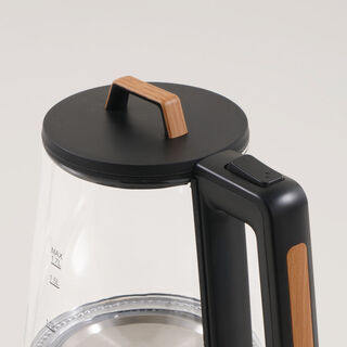Alberto glass electric kettle, black 1.7L