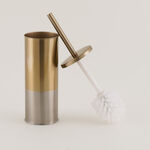حامل فرشاة مرحاض هومز ستانلس ستيل ذهبي فاتح 40 سم image number 0