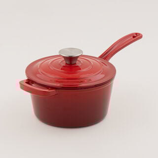 Alberto enameled cast iron saucepan 2l, red