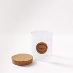 Alberto glass storage jar with cork lid & sugar sticker image number 2