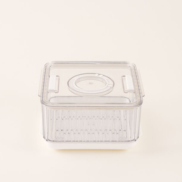 وعاء تخزين طعام بلاستيك شفاف 26.5*18.5*9 سم image number 1