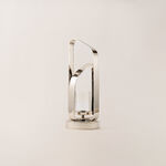 Homez silver stainless steel candle holder 17*17*43 cm image number 1